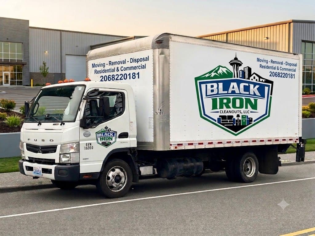 Black Iron Cleanouts, LLC box truck